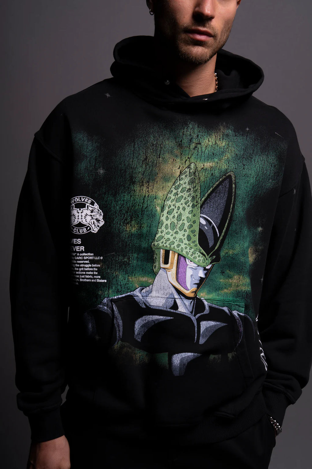 CELL ENERGY "PIERCE" HOODIE IN BLACK