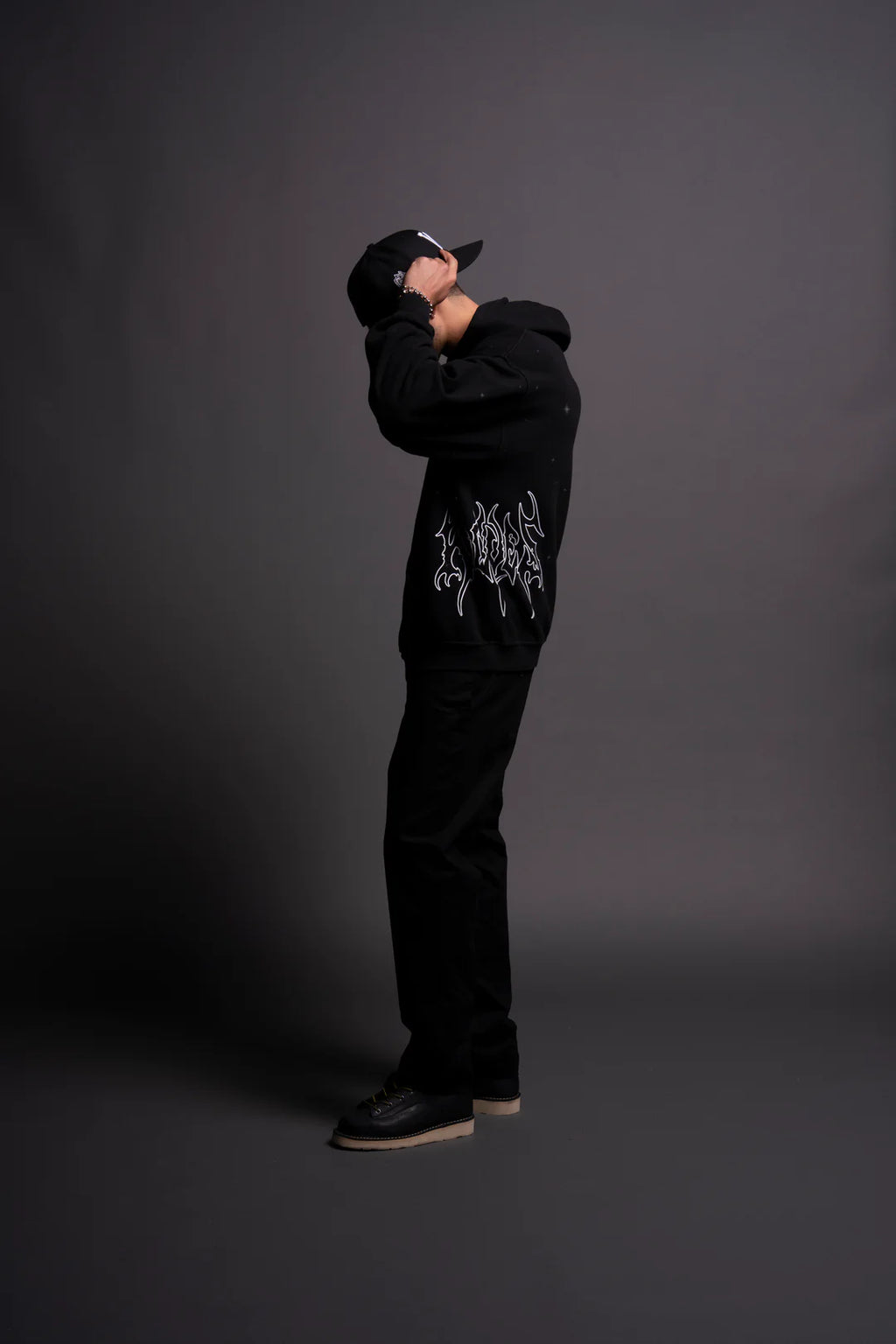 CELL ENERGY "PIERCE" HOODIE IN BLACK