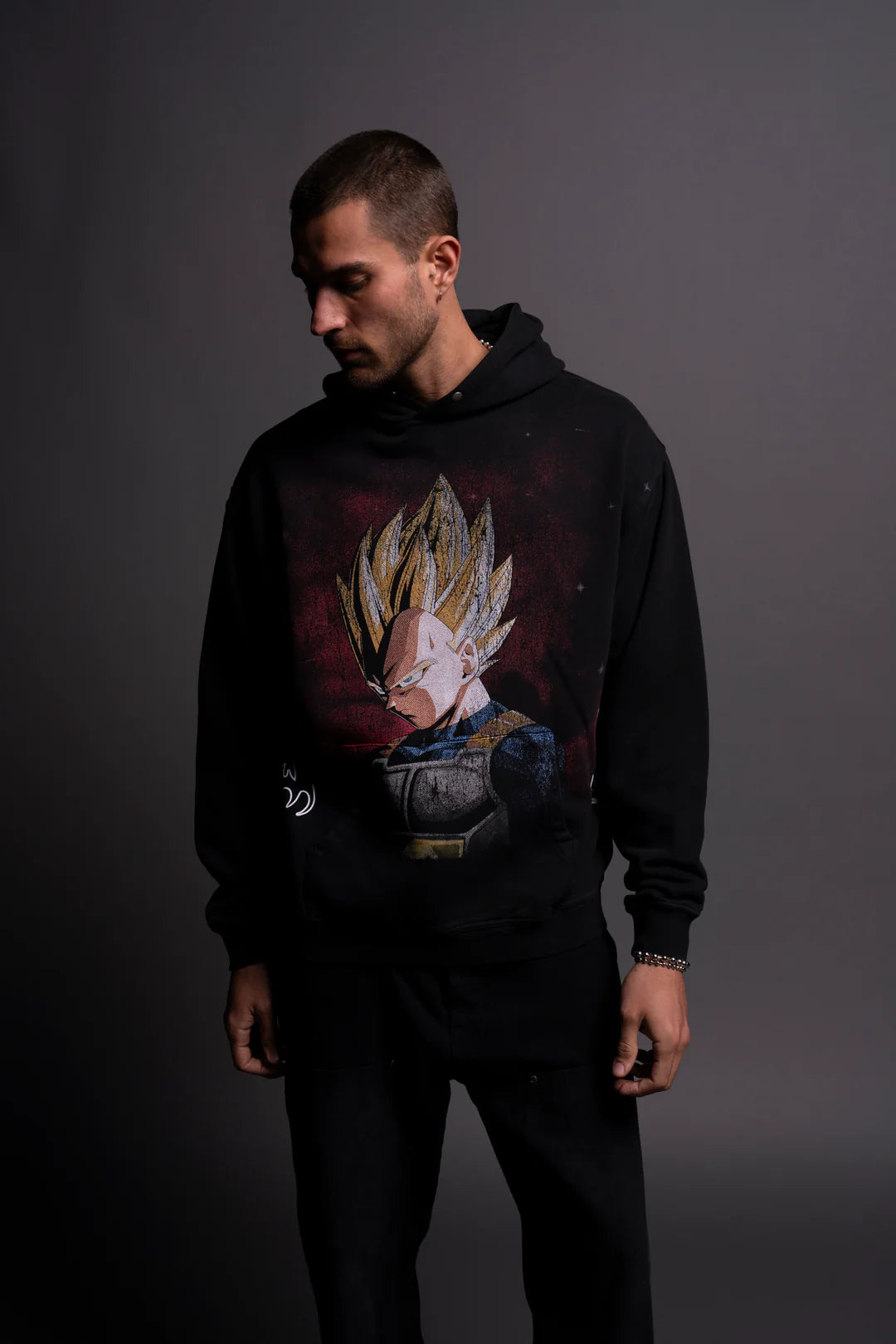VEGETA ENERGY "PIERCE" HOODIE IN BLACK