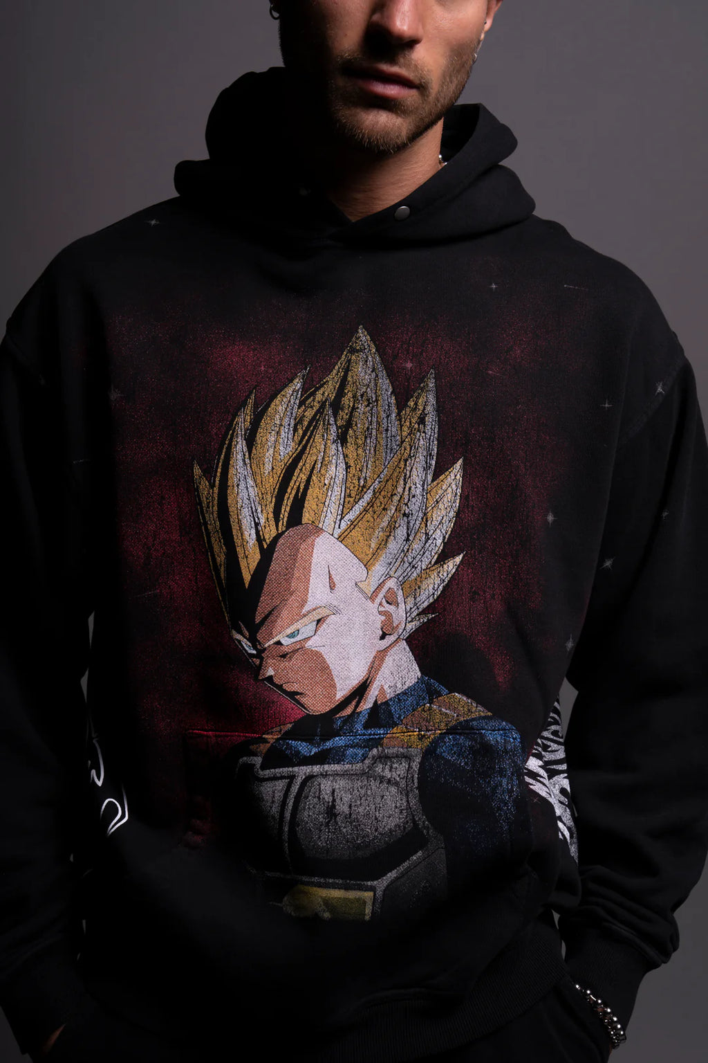 VEGETA ENERGY "PIERCE" HOODIE IN BLACK