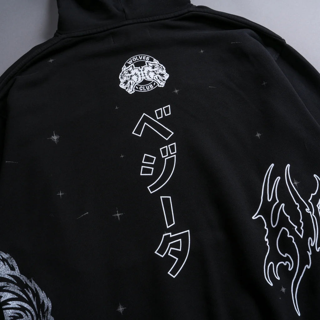 VEGETA ENERGY "PIERCE" HOODIE IN BLACK