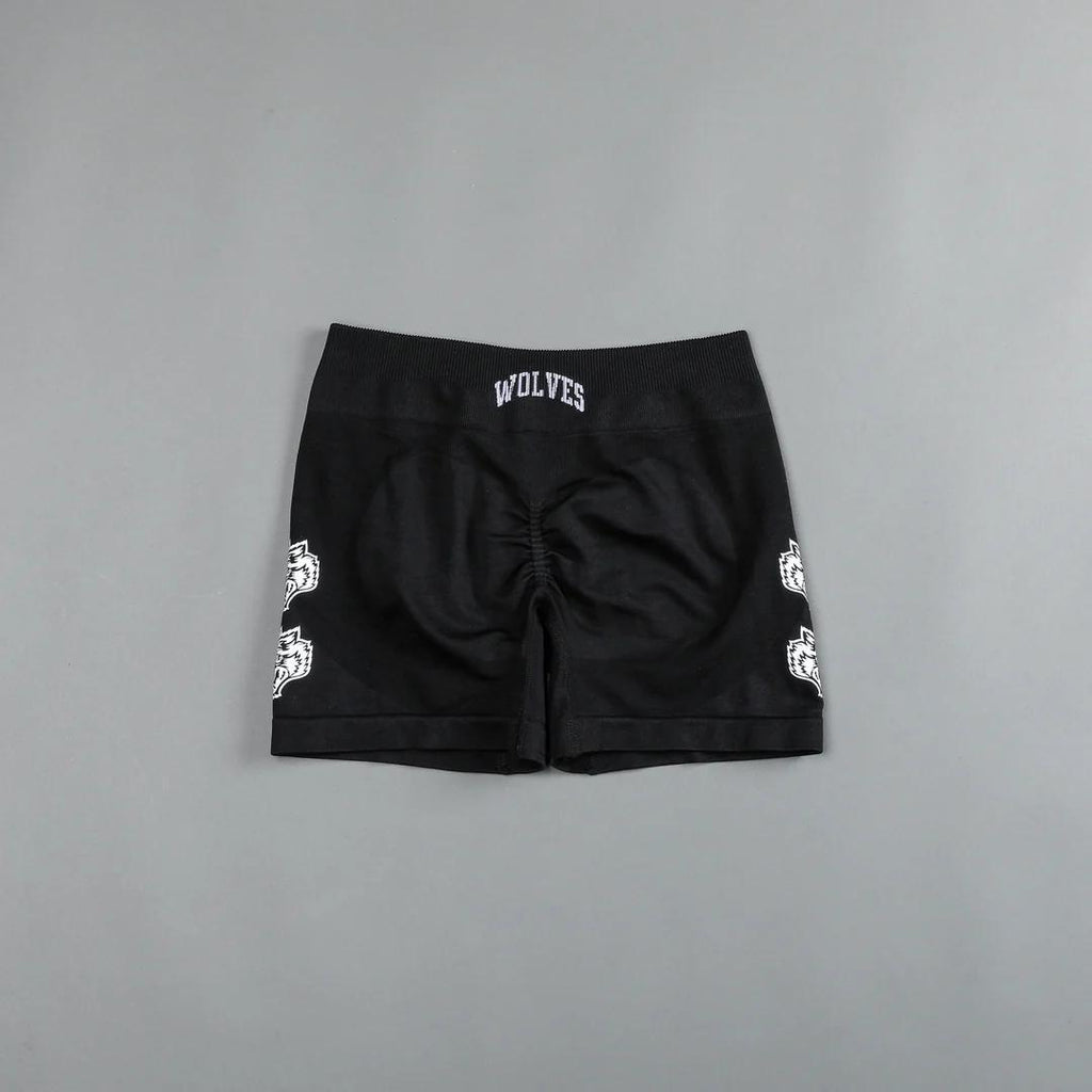 SHE OUR LOYALTY KATYA SEAMLESS SHORTS IN BLACK