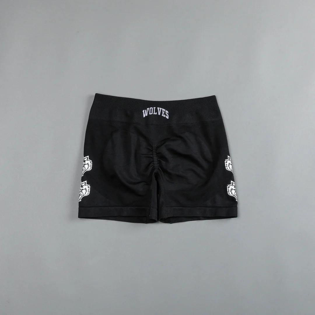 SHE OUR LOYALTY KATYA SEAMLESS SHORTS IN BLACK