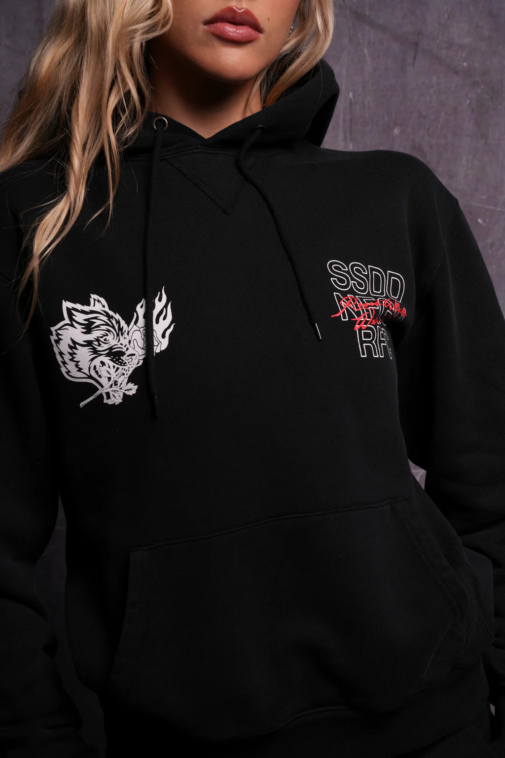 MORI BLOOM "WYOMING" UNISEX HOODIE IN BLACK