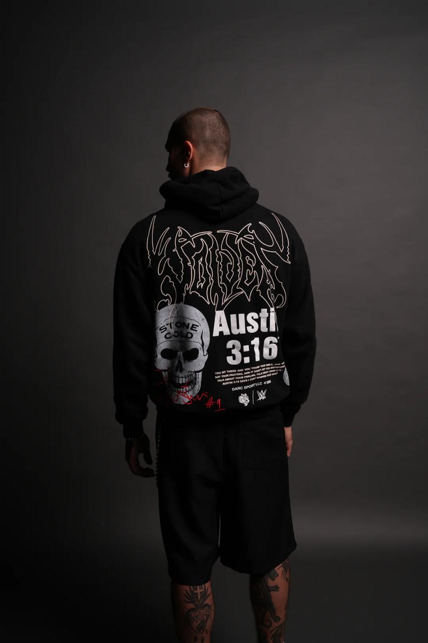 AUSTIN 3:16 “PIERCE” HOODIE IN BLACK – World Lycan Nutrition Store