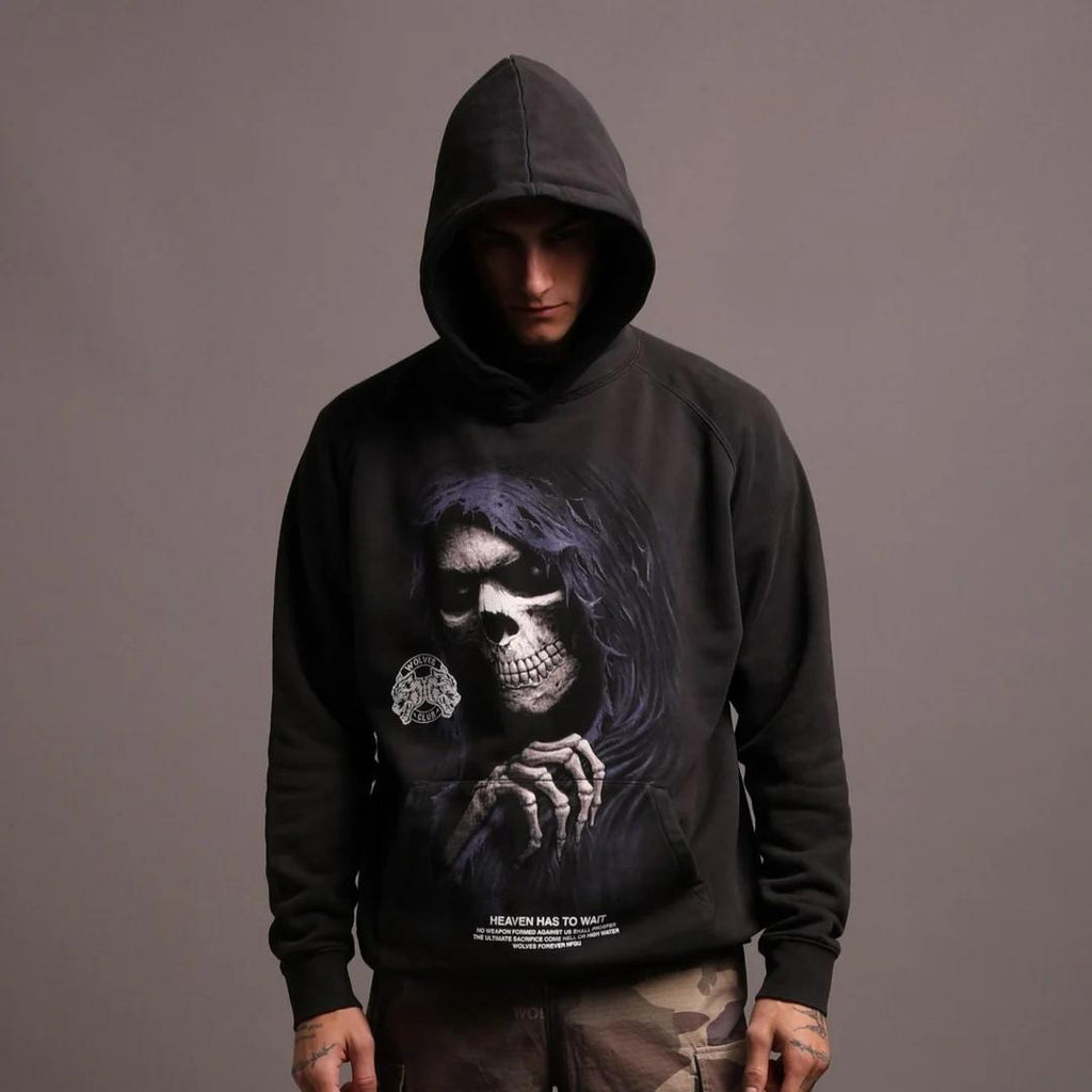 REAPER V2 “VINTAGE RAGLAN” HOODIE IN CHARCOAL