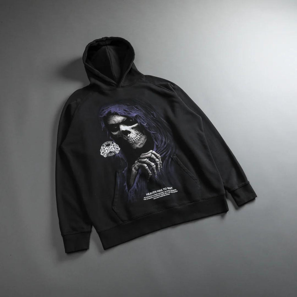 REAPER V2 “VINTAGE RAGLAN” HOODIE IN CHARCOAL