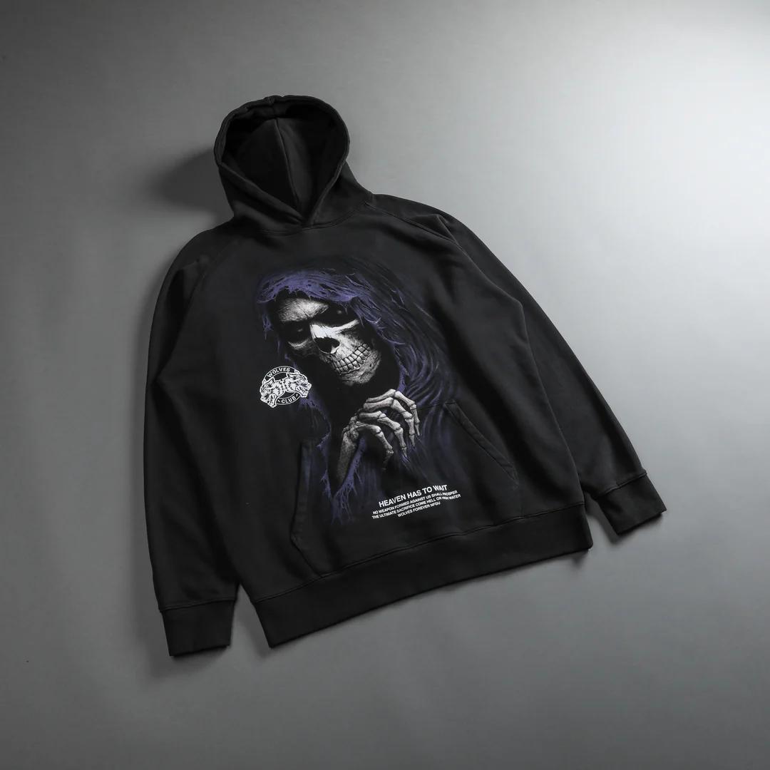 REAPER V2 “VINTAGE RAGLAN” HOODIE IN CHARCOAL