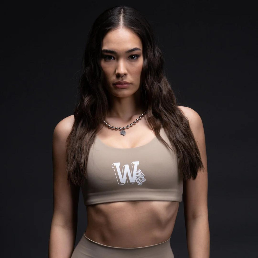 MARKED "SOTO" ENERGY BRA IN TAUPE