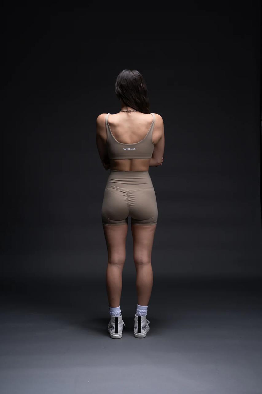 MARKED "SOTO" ENERGY BRA IN TAUPE