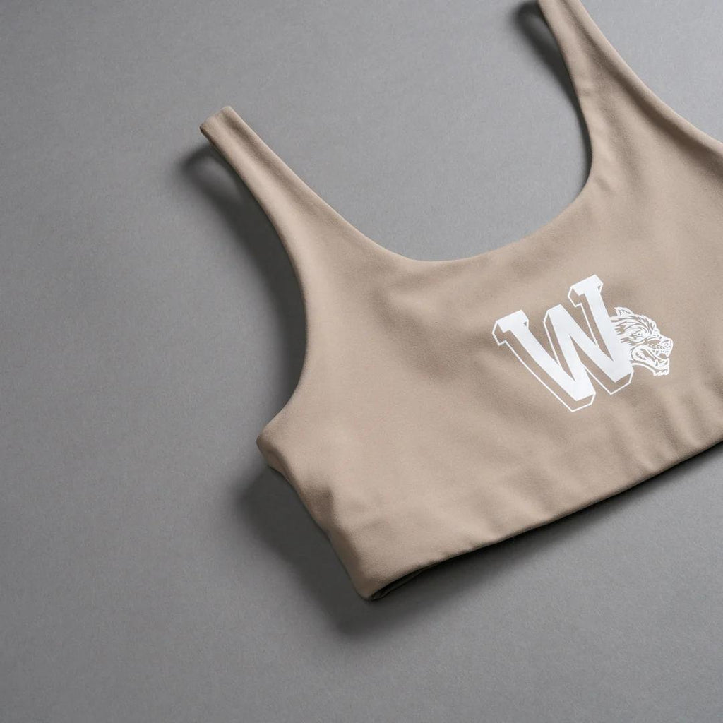 MARKED "SOTO" ENERGY BRA IN TAUPE