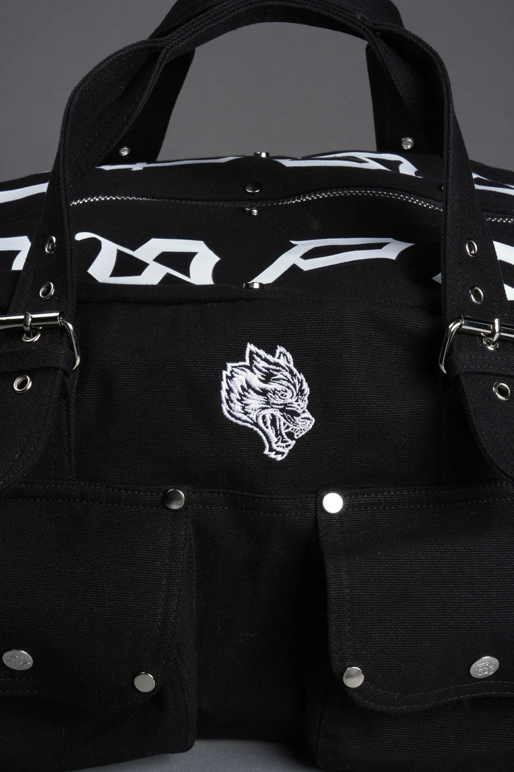 OUR MANTRA DUFFLE SHOULDER BAG IN BLACK