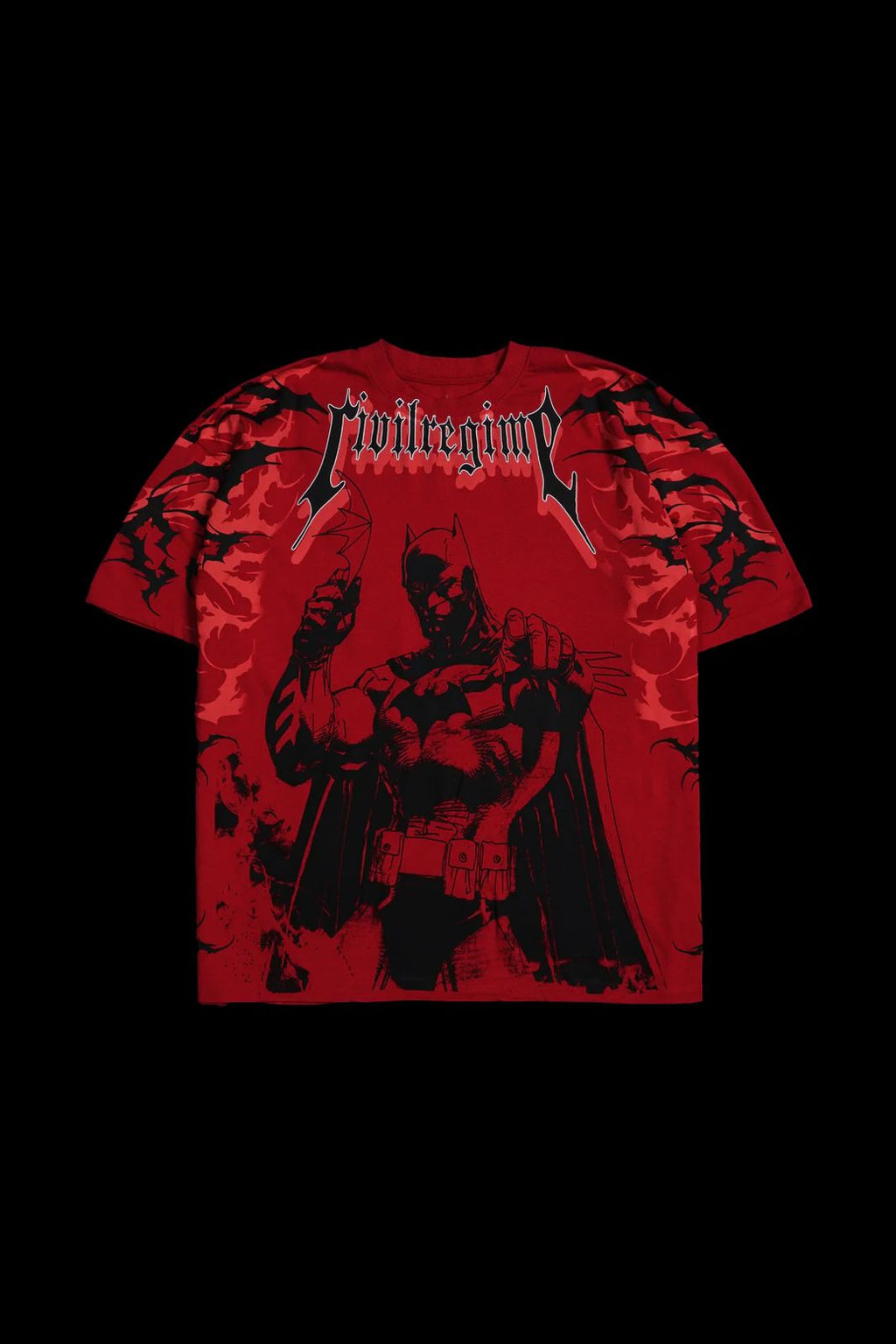 GOTHAM CALLING AMERICAN CLASSIC OVERSIZED TEE IN RADIANT RED