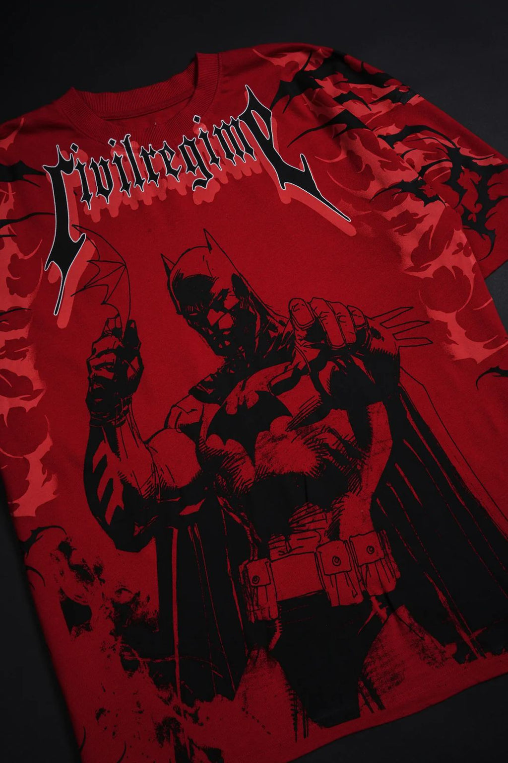 GOTHAM CALLING AMERICAN CLASSIC OVERSIZED TEE IN RADIANT RED