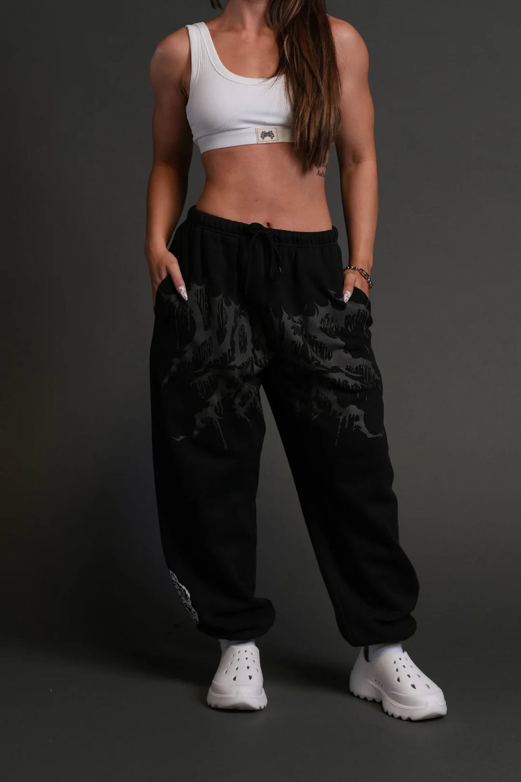 FORGED FROM IRON LIGHTWEIGHT LOUNGER SWEAT PANTS IN BLACK