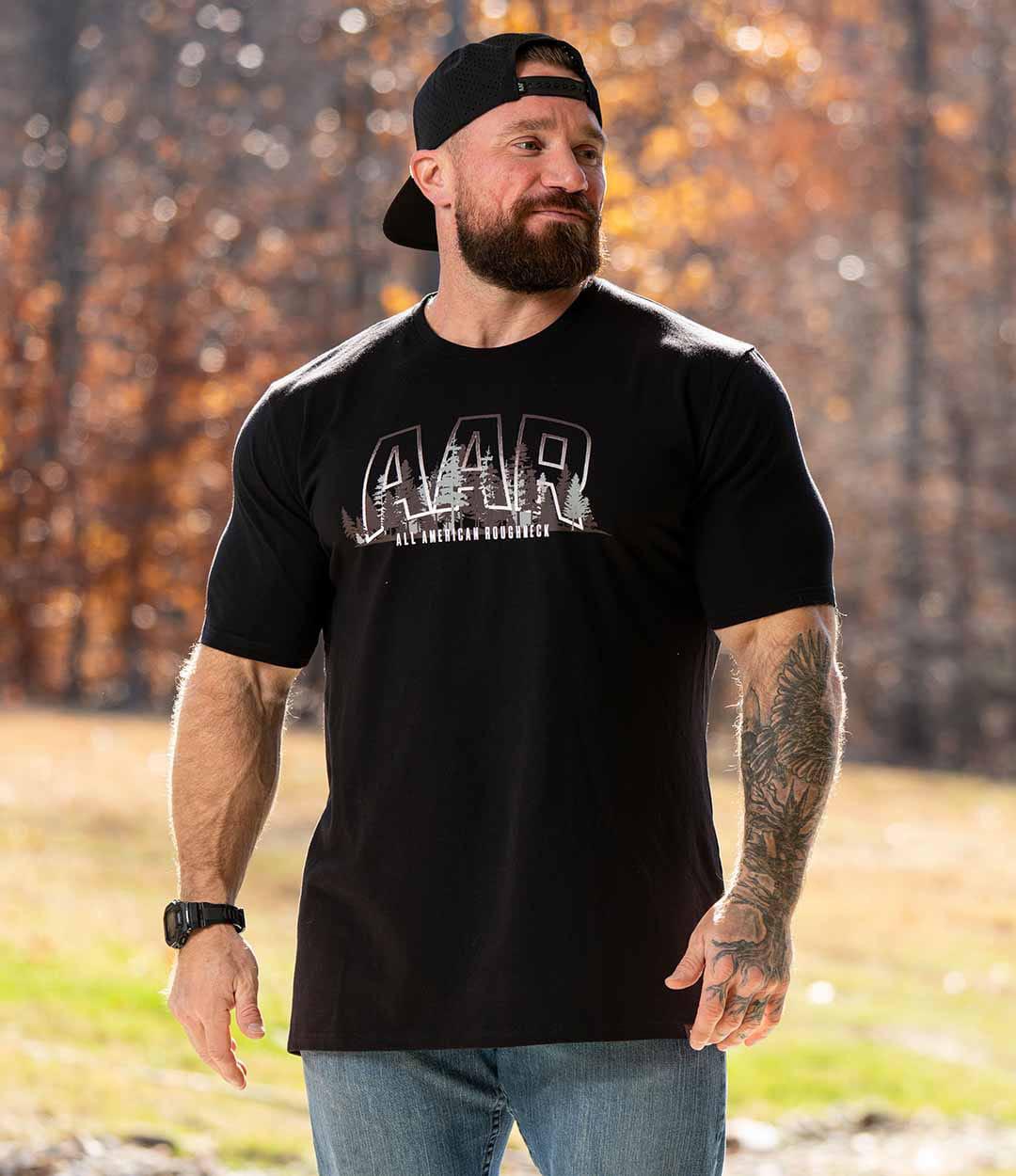 TREELINE SCENIC TEE IN BLACK