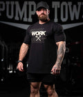 WORK ON REPEAT TEE IN BLACK