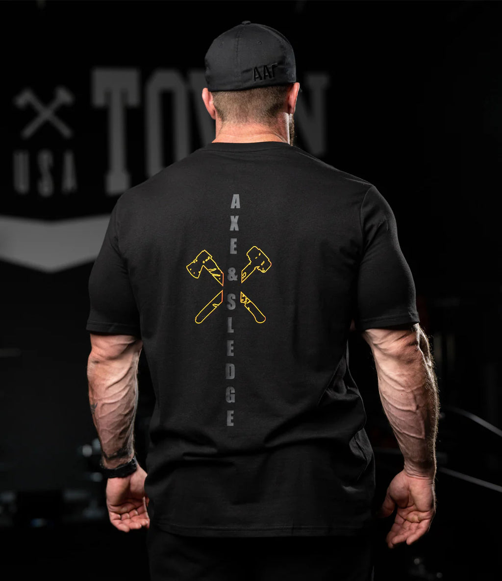 DO WORK MF GRADIENT TEE IN BLACK