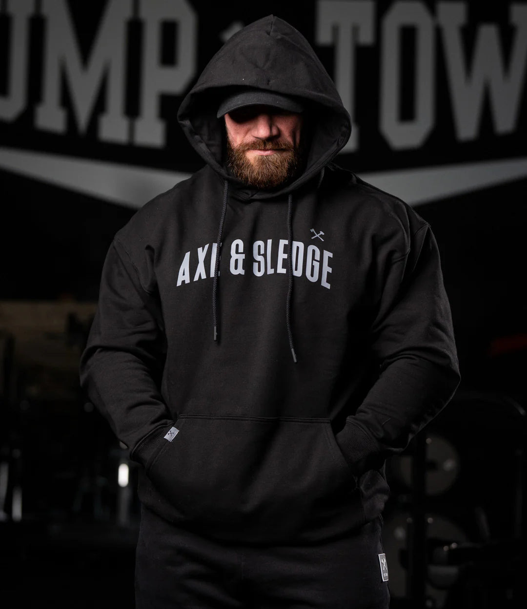 BANNER HOODIE IN BLACK