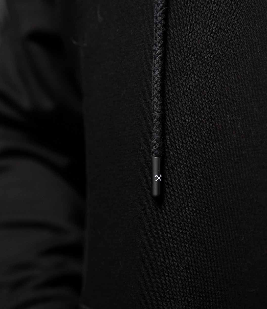BANNER HOODIE IN BLACK