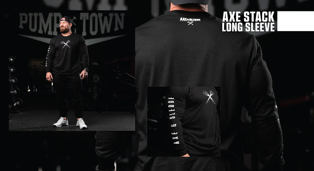 AXE STACK LONG SLEEVE IN BLACK