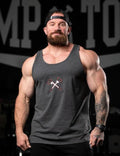 AXE STACK TANK TOP DARK HEATHER GREY