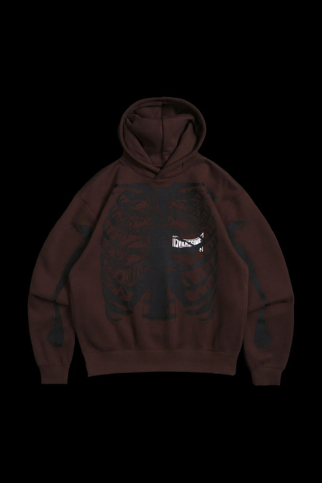 THEY LAUGHED CHAOS HOODIE IN BROWN