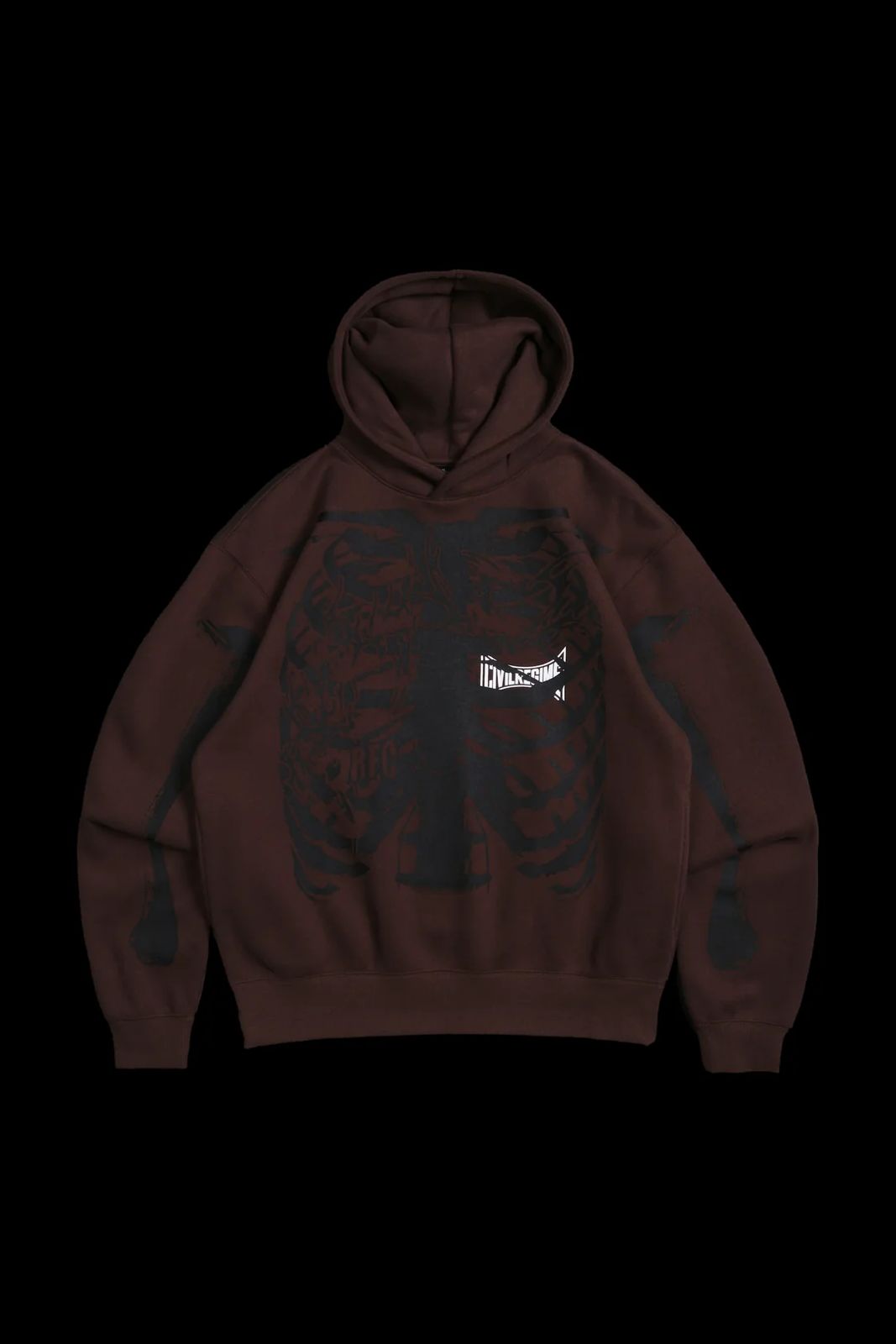 THEY LAUGHED CHAOS HOODIE IN BROWN