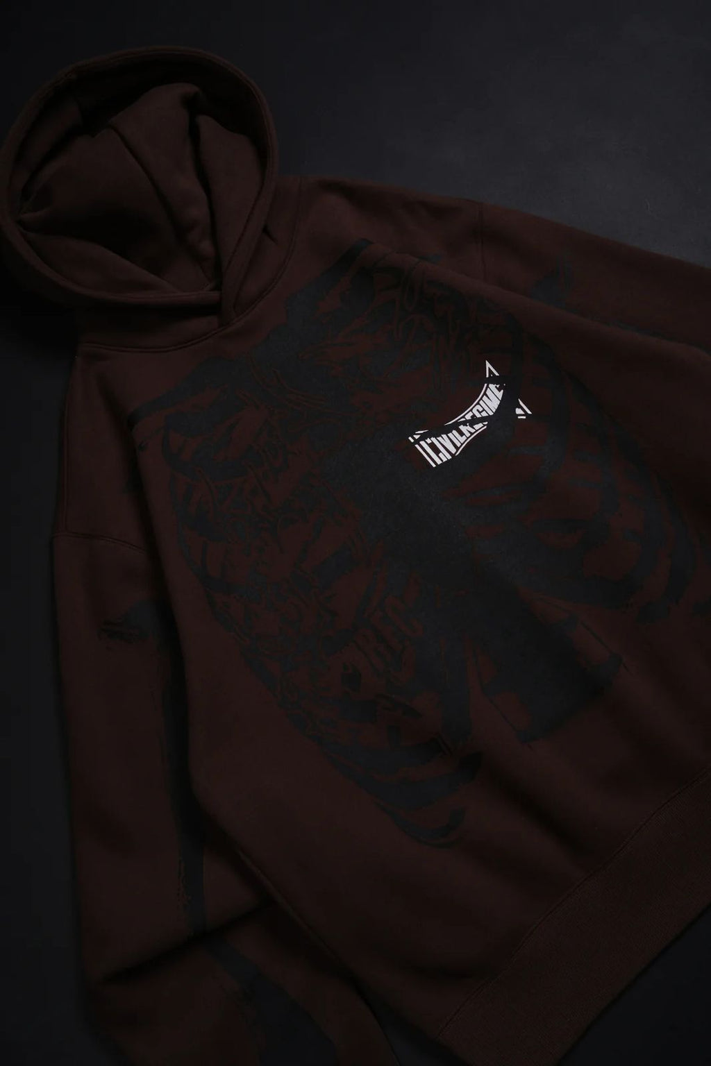 THEY LAUGHED CHAOS HOODIE IN BROWN