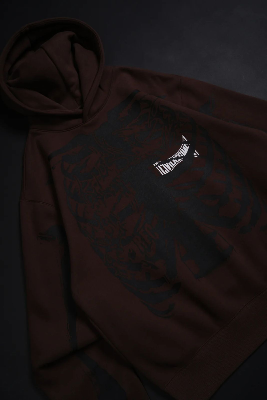 THEY LAUGHED CHAOS HOODIE IN BROWN