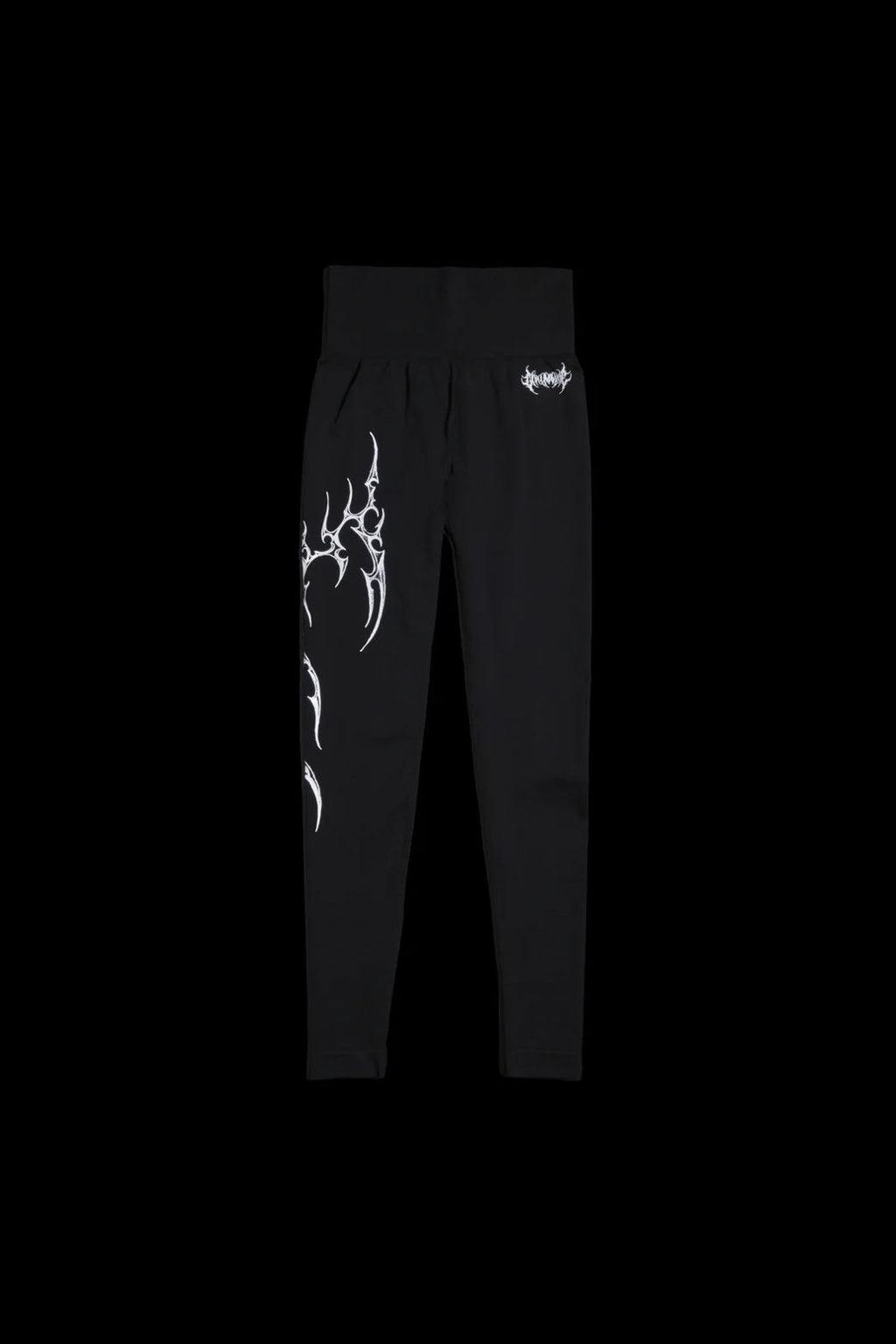 MIDNIGHT VEINS KELLY SEAMLESS SCRUNCH LEGGINGS IN BLACK