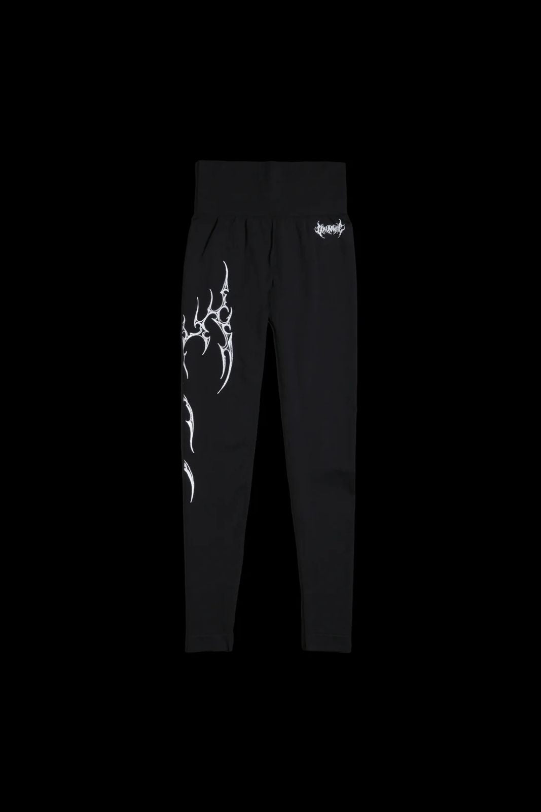 MIDNIGHT VEINS KELLY SEAMLESS SCRUNCH LEGGINGS IN BLACK