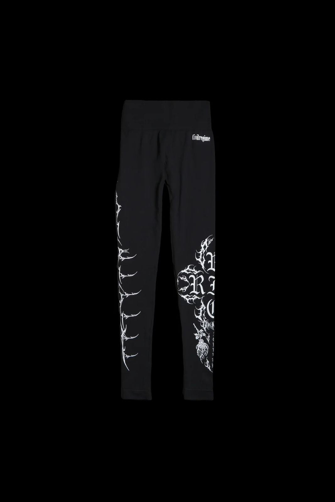 SINISTER BLOOM KELLY SEAMLESS SCRUNCH LEGGINGS IN BLACK