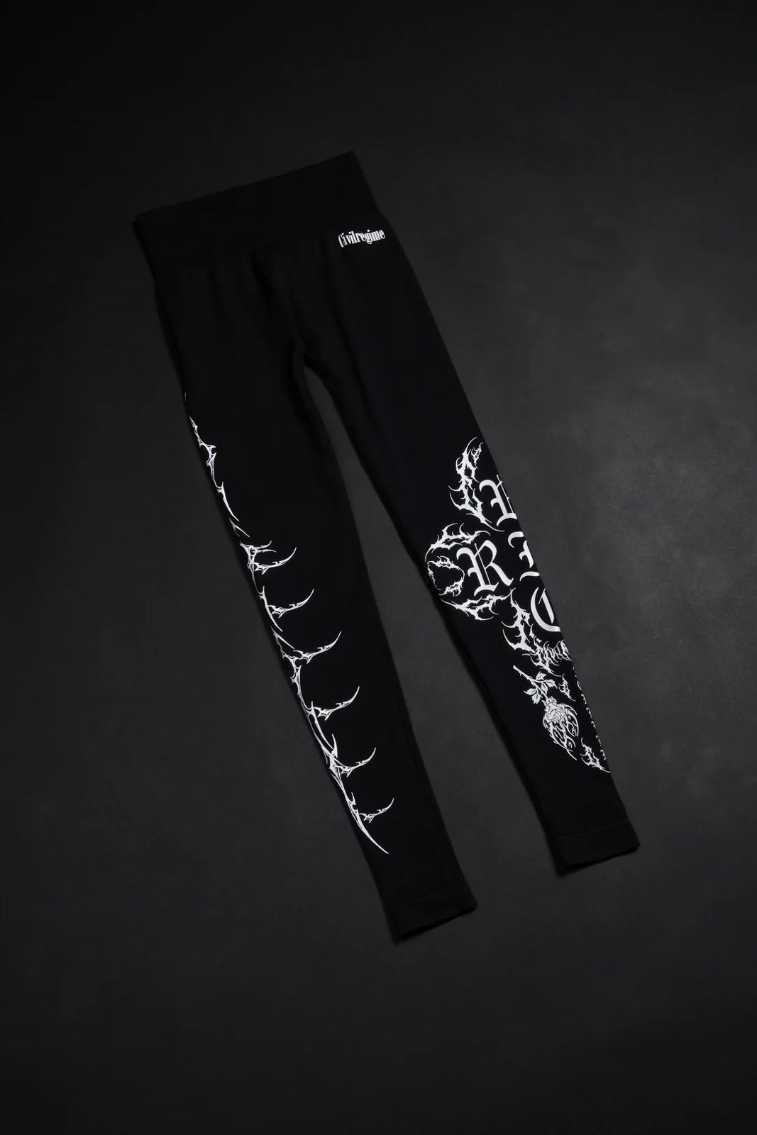 SINISTER BLOOM KELLY SEAMLESS SCRUNCH LEGGINGS IN BLACK
