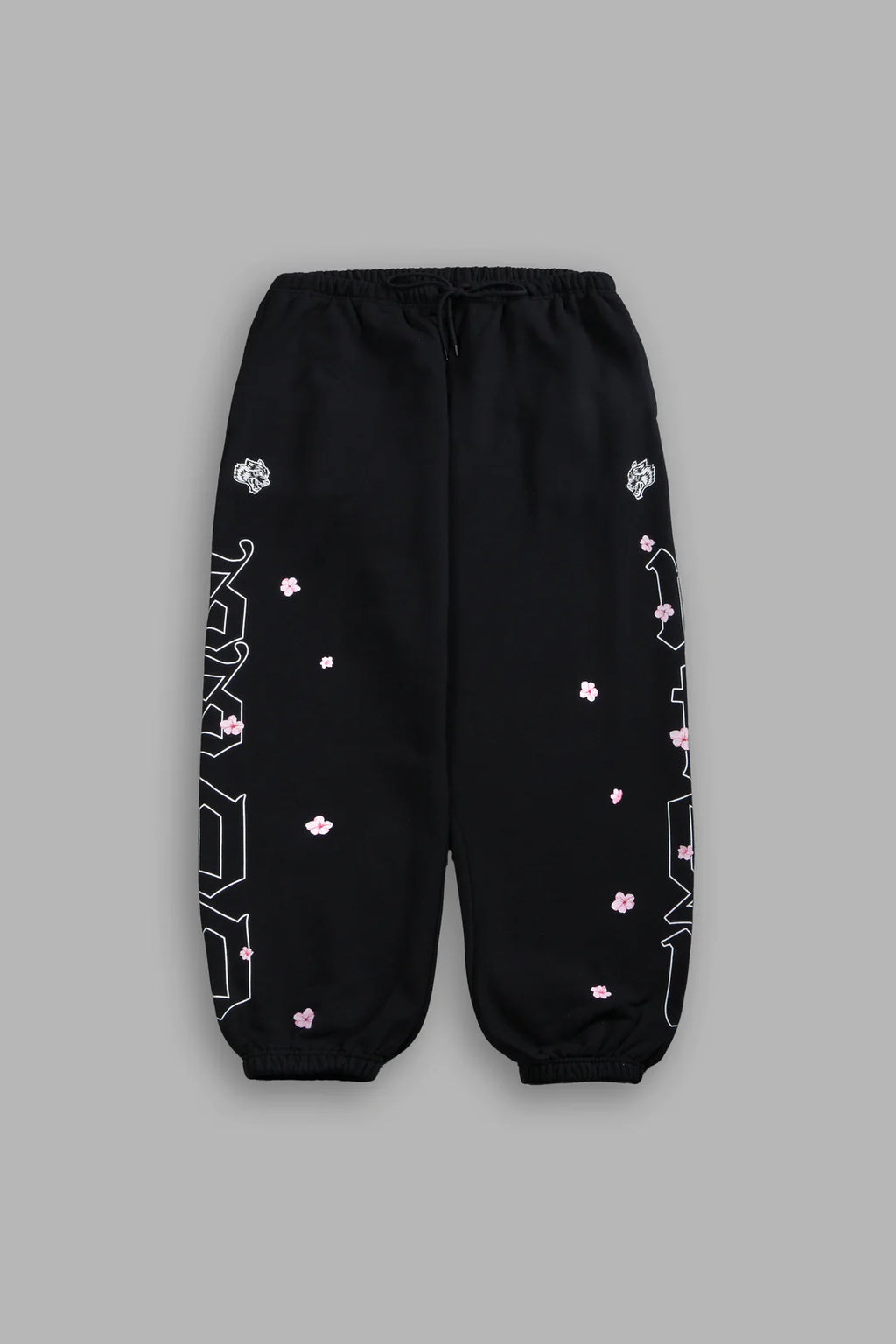 BLOSSOM MANTRA UNISEX LOUNGER SWEAT PANTS IN BLACK