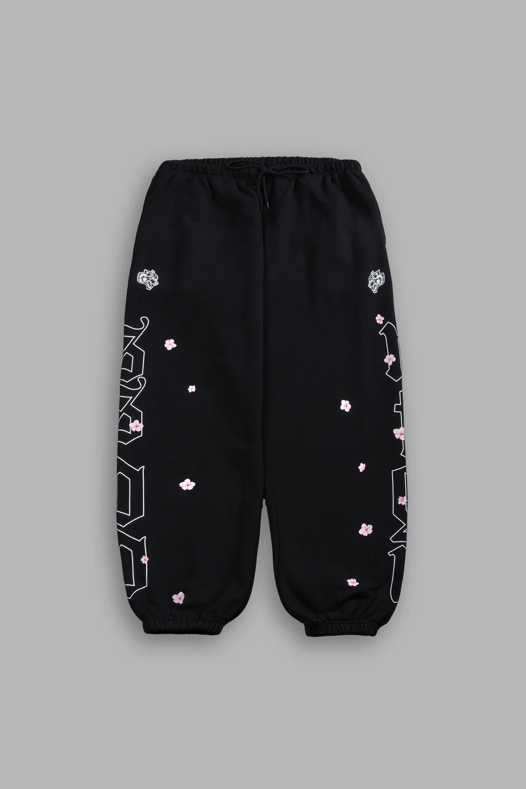 BLOSSOM MANTRA UNISEX LOUNGER SWEAT PANTS IN BLACK