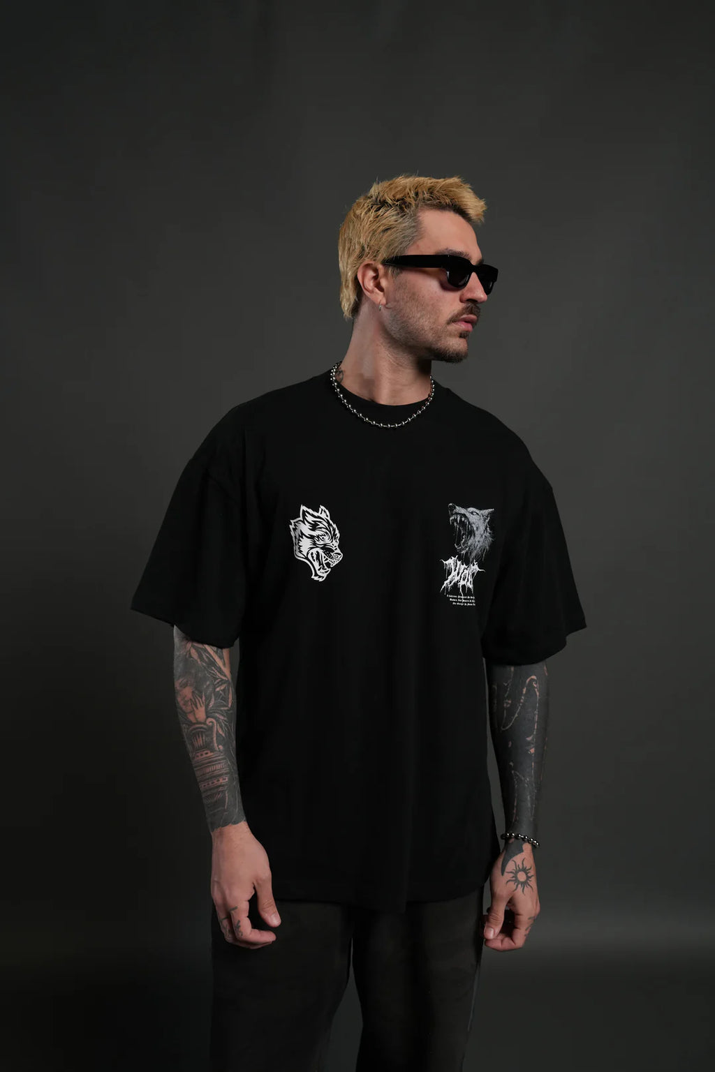 FENRIR STORM "PREMIUM" OVERSIZED TEE IN BLACK