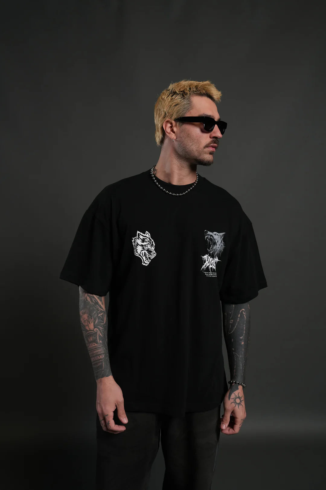 FENRIR STORM "PREMIUM" OVERSIZED TEE IN BLACK