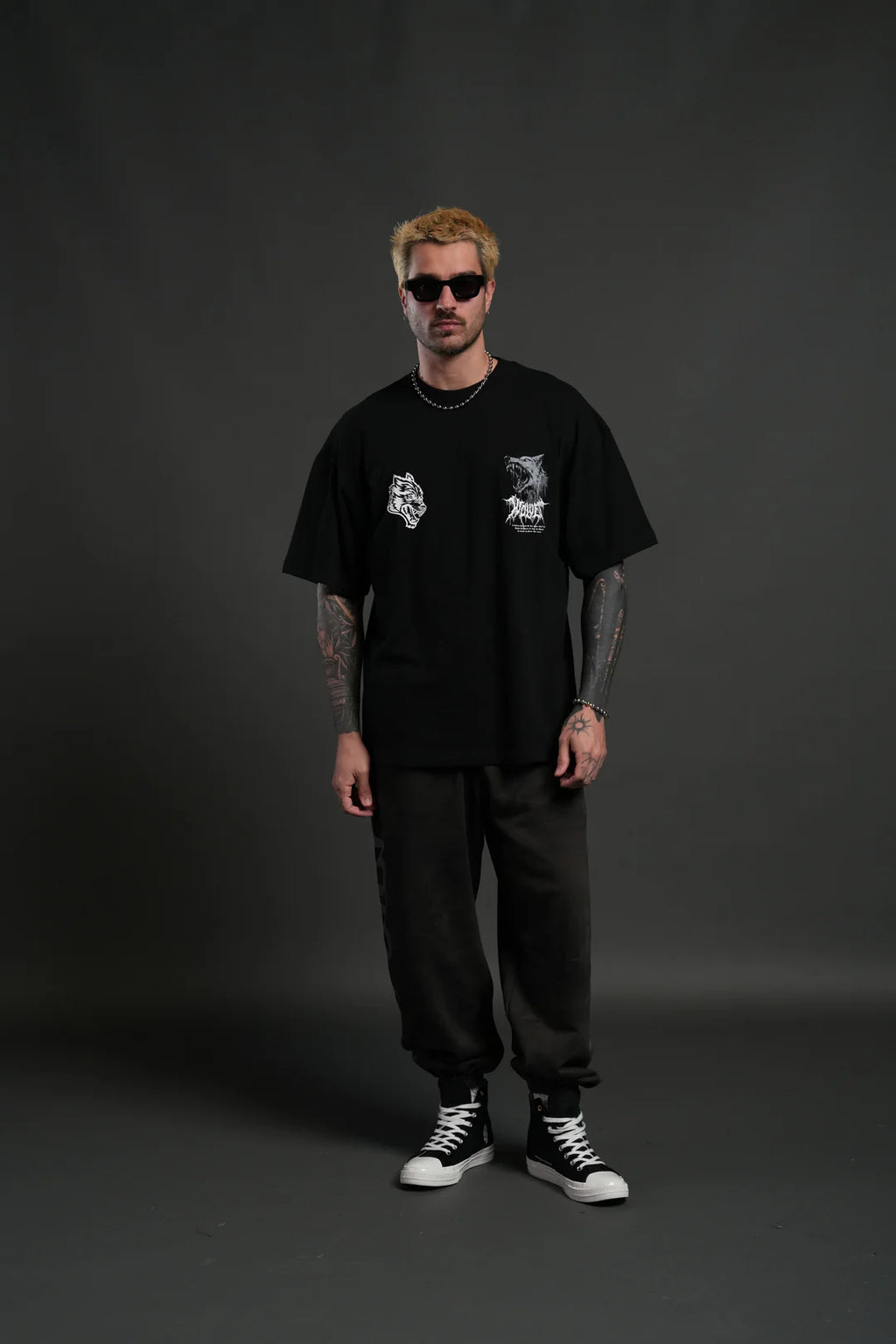 FENRIR STORM "PREMIUM" OVERSIZED TEE IN BLACK