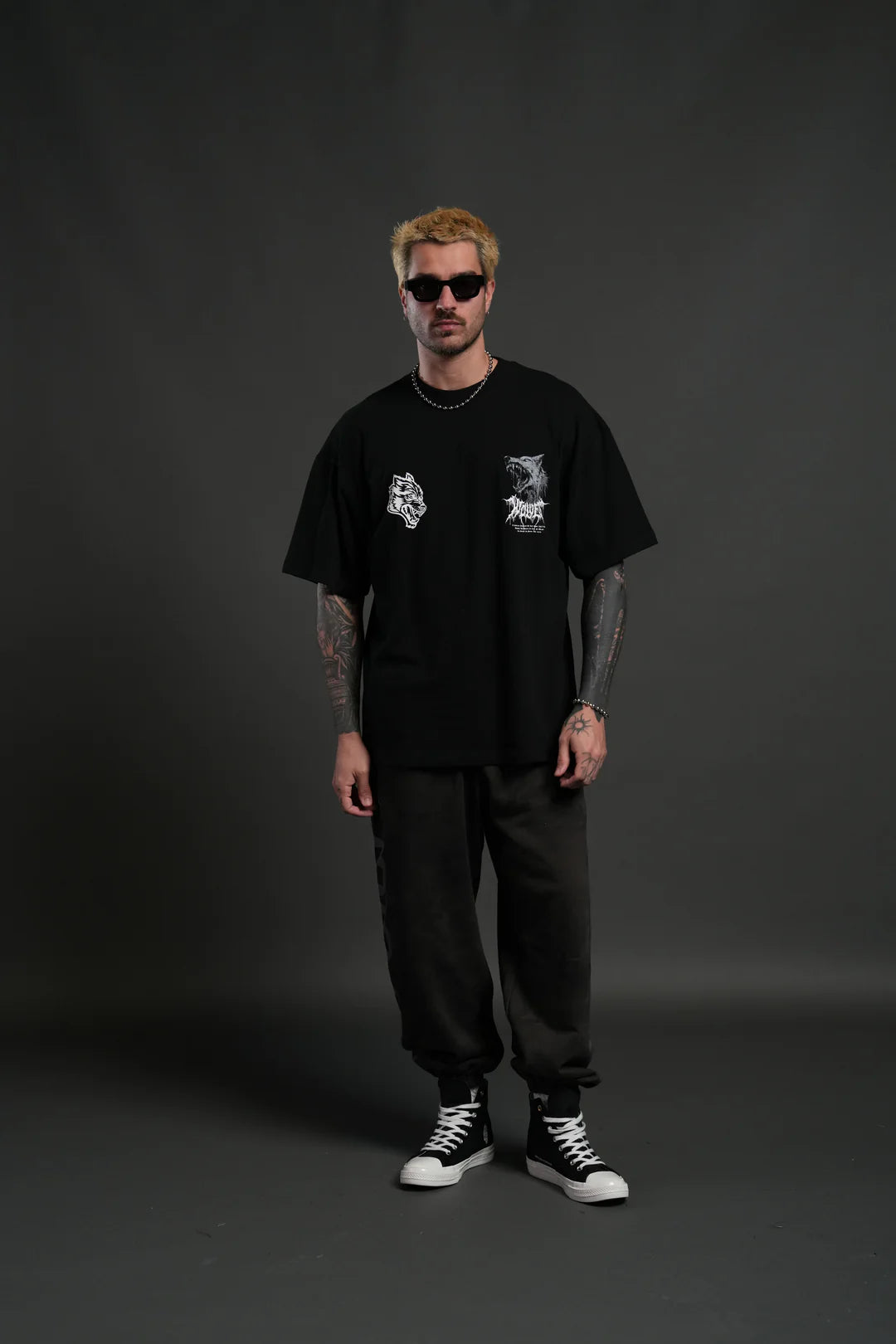 FENRIR STORM "PREMIUM" OVERSIZED TEE IN BLACK