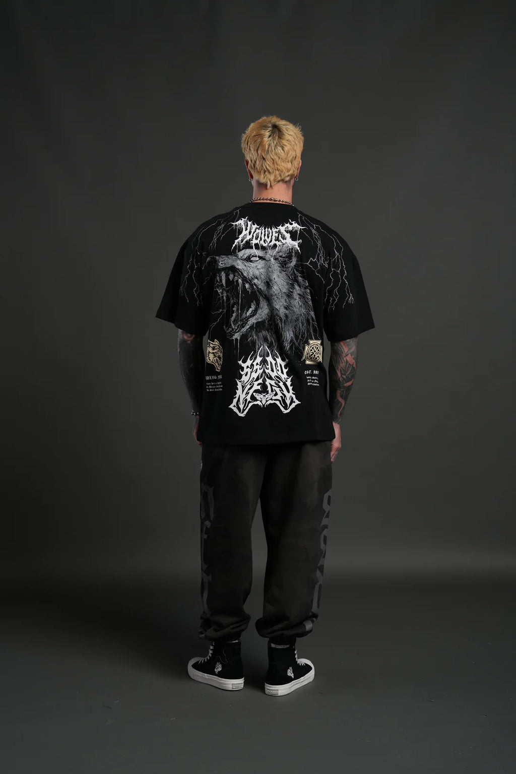FENRIR STORM "PREMIUM" OVERSIZED TEE IN BLACK
