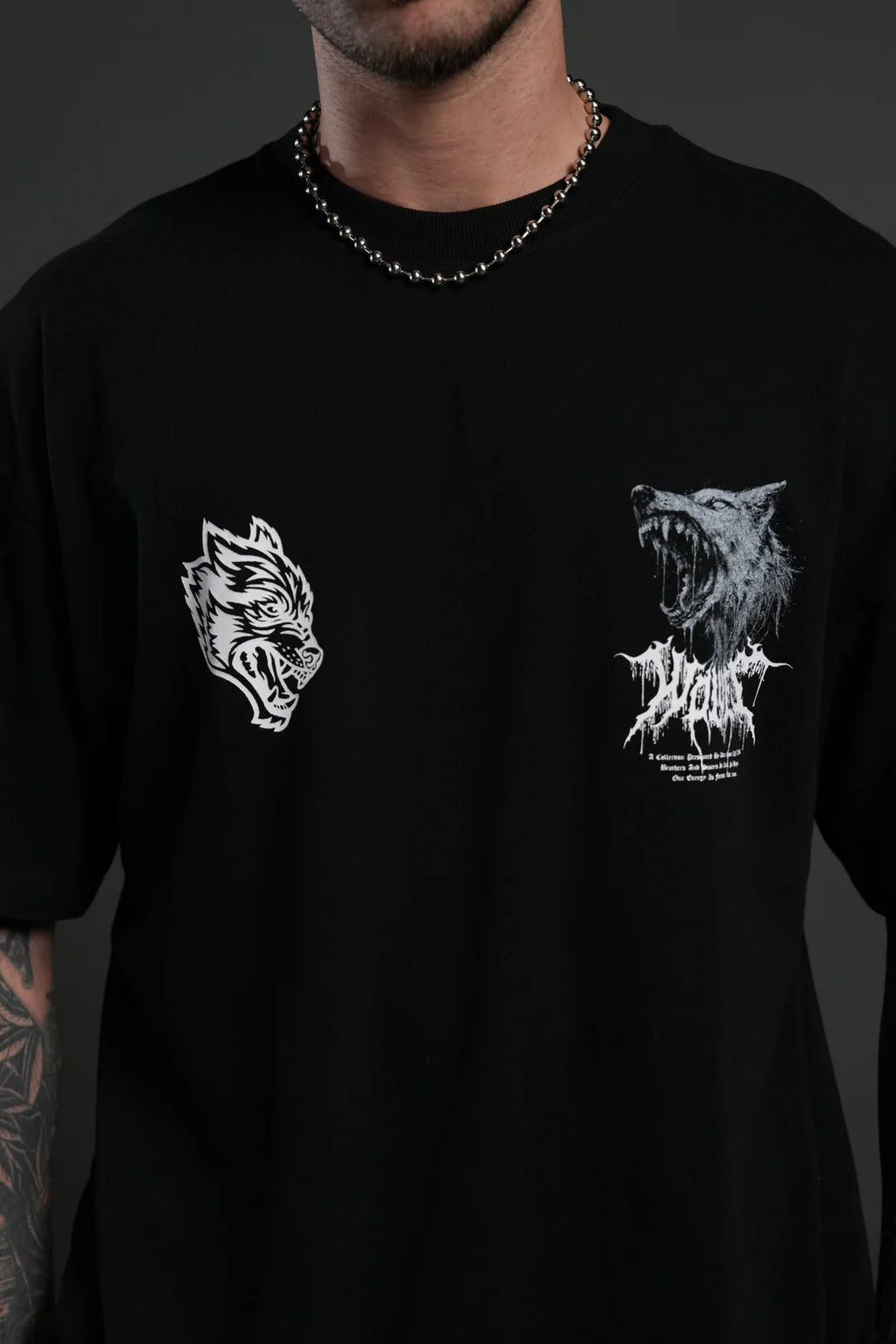 FENRIR STORM "PREMIUM" OVERSIZED TEE IN BLACK