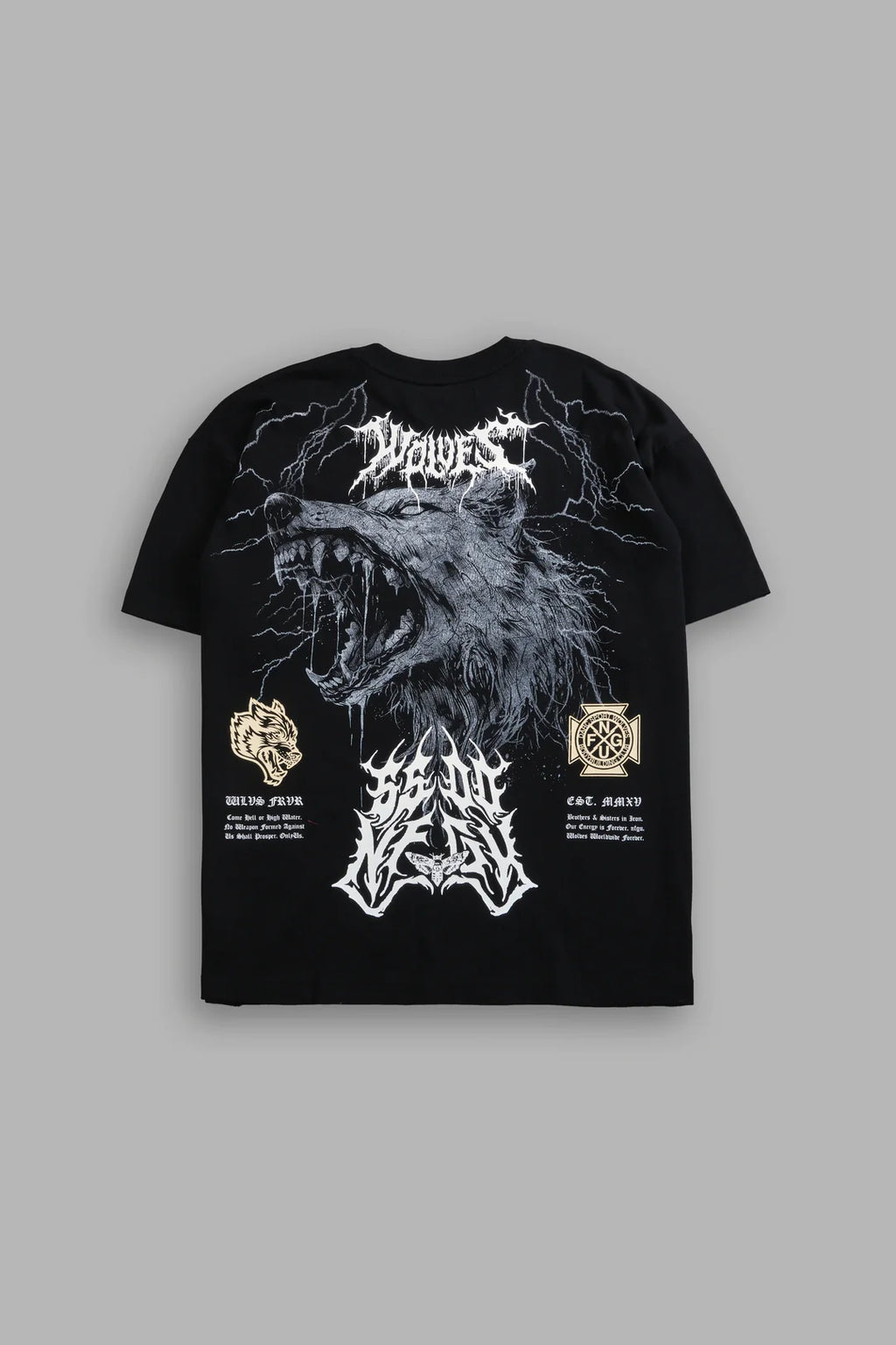 FENRIR STORM "PREMIUM" OVERSIZED TEE IN BLACK