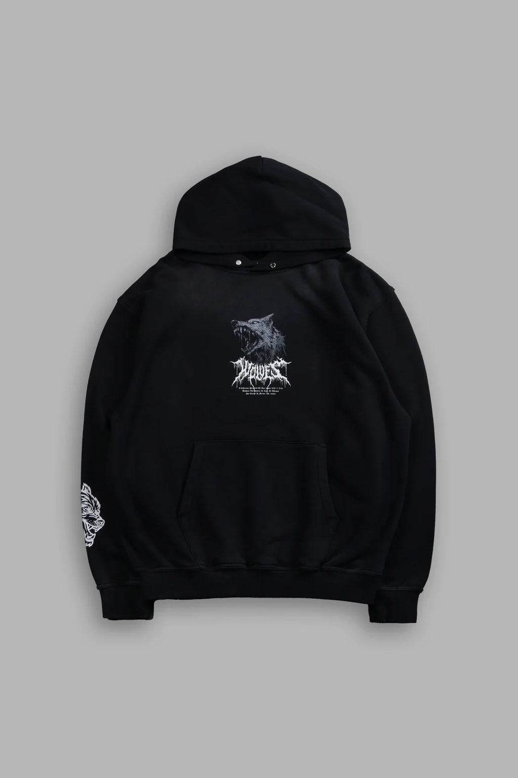 FENRIR STORM "PIERCE" HOODIE IN BLACK DRIFT WASH