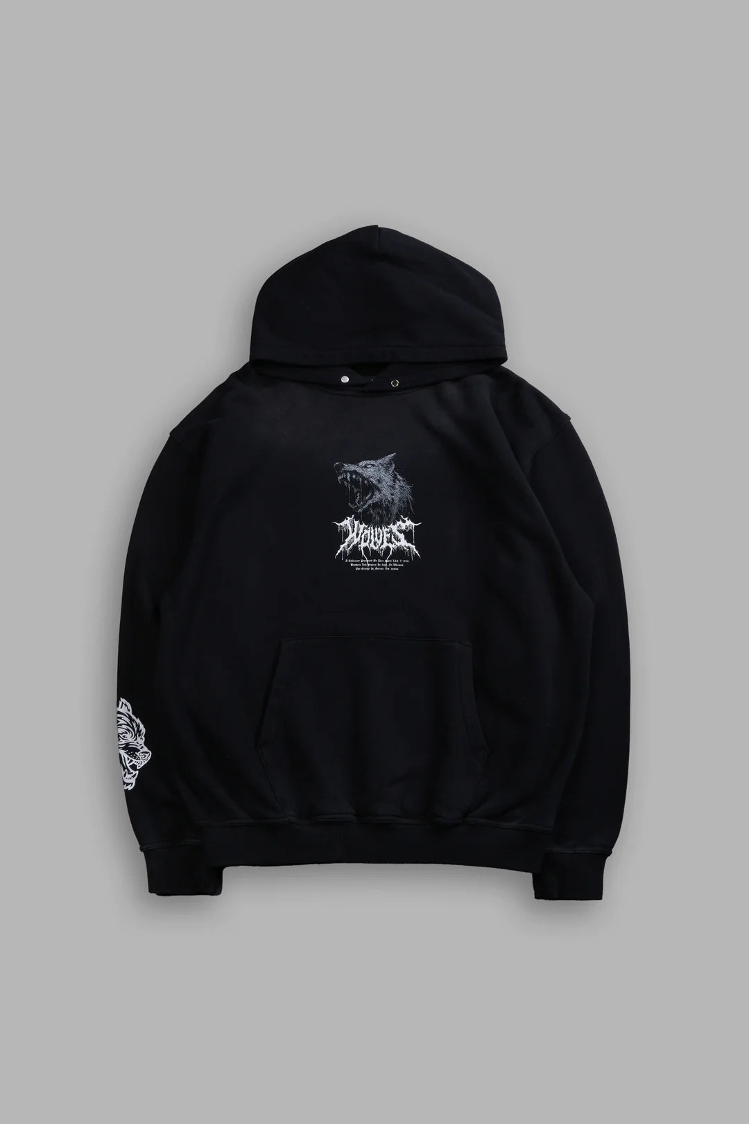 FENRIR STORM "PIERCE" HOODIE IN BLACK DRIFT WASH
