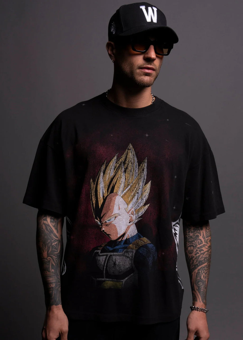 VEGETA ENERGY "PREMIUM" OVERSIZED TEE IN BLACK