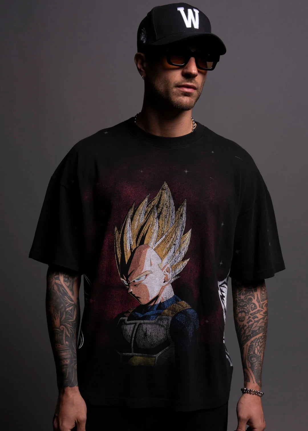 VEGETA ENERGY "PREMIUM" OVERSIZED TEE IN BLACK