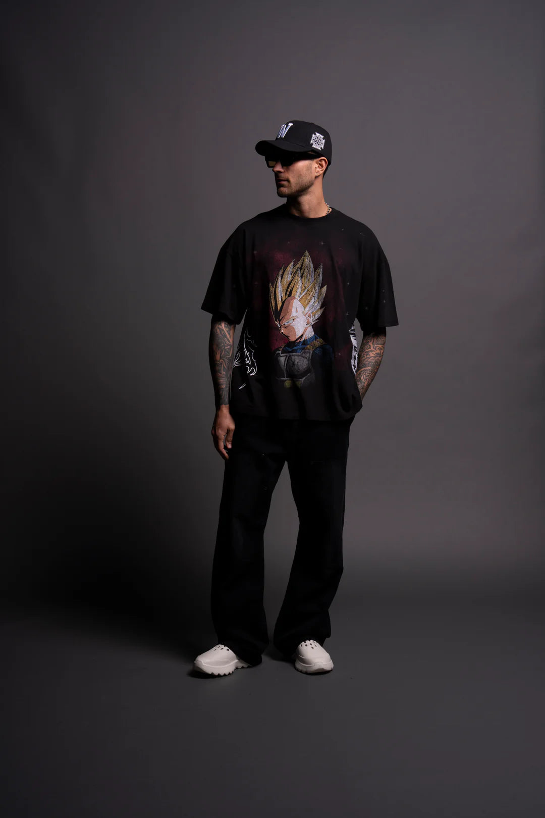 VEGETA ENERGY "PREMIUM" OVERSIZED TEE IN BLACK