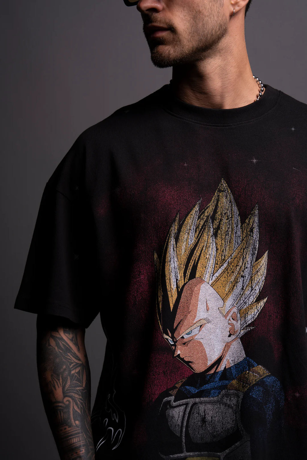 VEGETA ENERGY "PREMIUM" OVERSIZED TEE IN BLACK