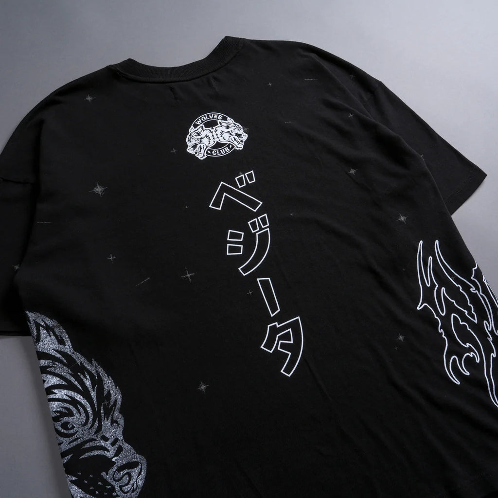 VEGETA ENERGY "PREMIUM" OVERSIZED TEE IN BLACK